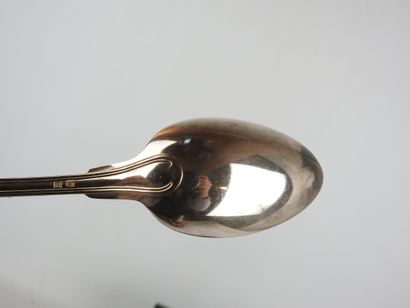 COFFRET of 12 silver-plated metal spoons...
