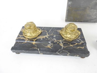 Marble and ormolu ENCRIER decorated with...