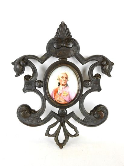 BEAUVAIS (20th): Portrait of Louis XVI. Painting...