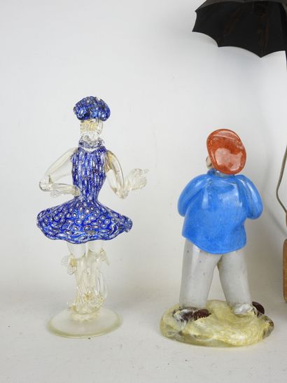 MURANO: Valet. Blown glass subject. Label...