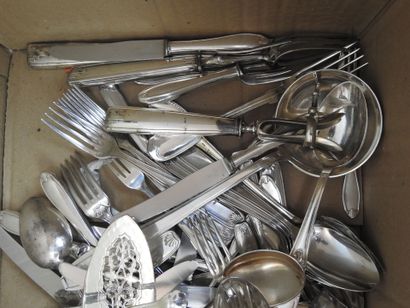 LOT OF silver-plated cutlery, including Rostfrei...