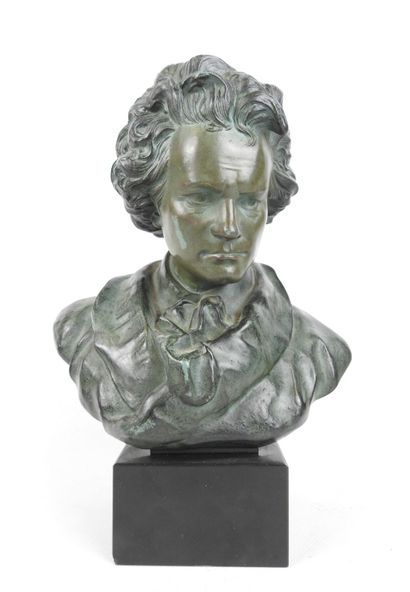 G. LEROUX: Bust of Beethoven. Regula with...