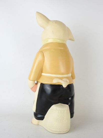 COCHON cook. Subject in painted plaster....