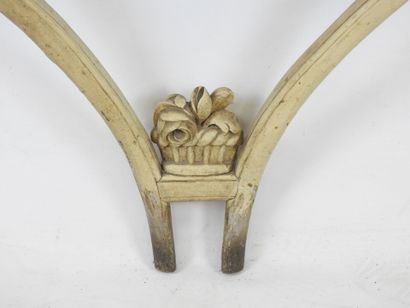 APPLIQUE CONSOLE in natural wood, molded...