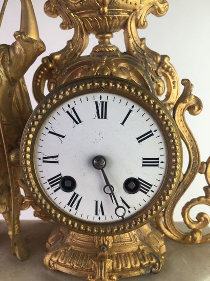 PENDULE in chased and gilded regule, the...
