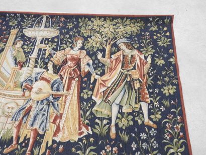 Robert DUFOUR - AUBUSSON : Wool and linen...
