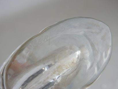 SEA GLASBRUK: Glass vase with sunburst molded...