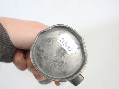 TWO pewter MEASUREMENTS. One signed BREMONTIER,...