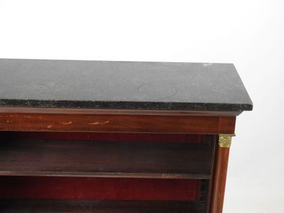 BIBUS in mahogany veneer, with detached column...