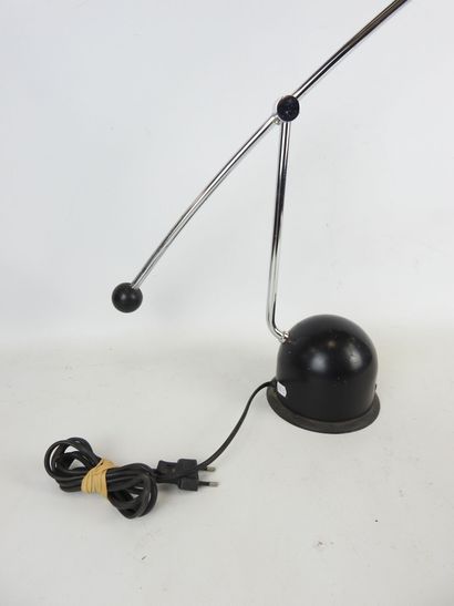 MASSIVE: Counterweight desk lamp, chromed...