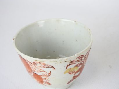 CHINA: Set of three porcelain sorbets with...