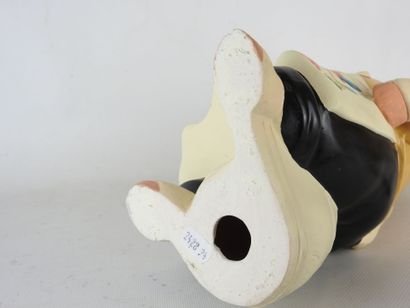 COCHON cook. Subject in painted plaster....