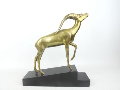 Zoltan KOVATS (1883 1952): Antelope in gilded...