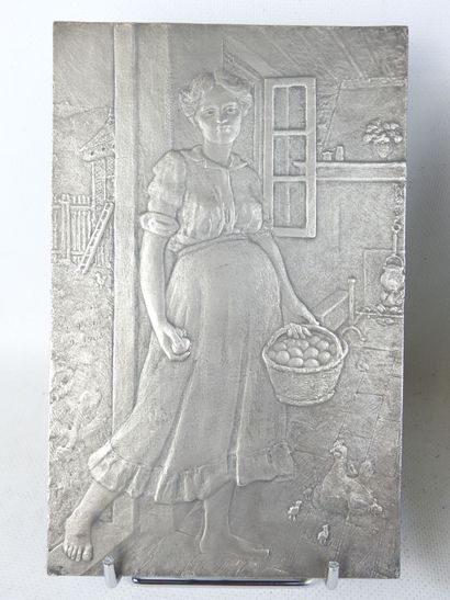 Lucien TISNE (1875-1918) Paysanne et élégante....
