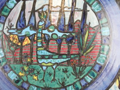 Georges CUEILLE (1927-) : Plat circulaire...