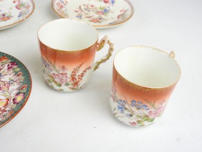 SARREGUEMINES: Large lot of earthenware cups...