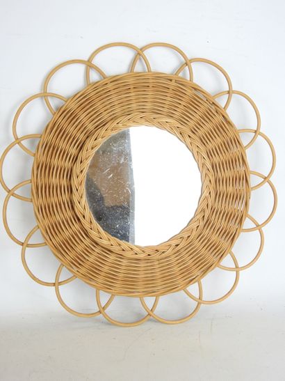 DEUX MIROIRS de forme circulaire ou soleil...