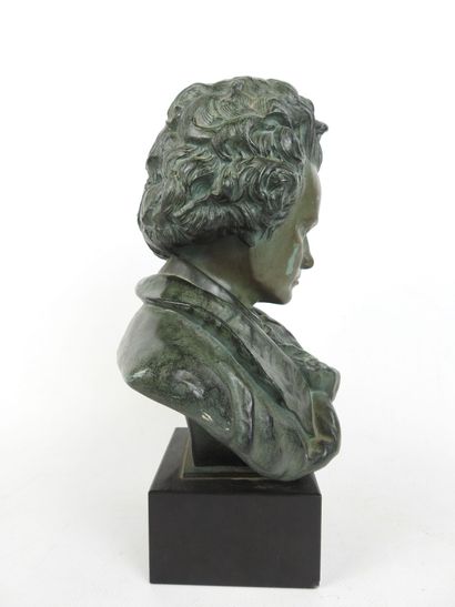 G. LEROUX: Bust of Beethoven. Regula with...