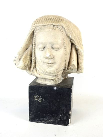Bernardine's HEAD. Plaster subject on base....