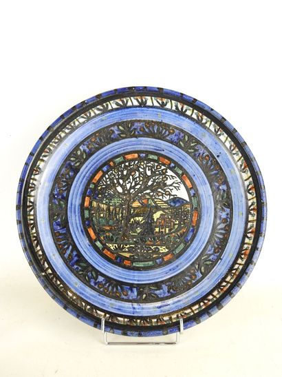 Georges CUEILLE (1927-) : Plat circulaire...