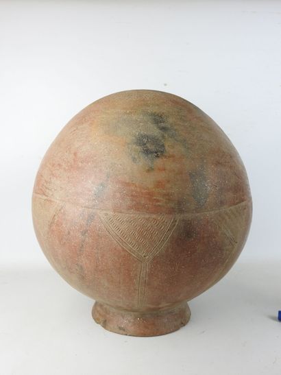 NIGERIA: Large antique terra cotta jar with...