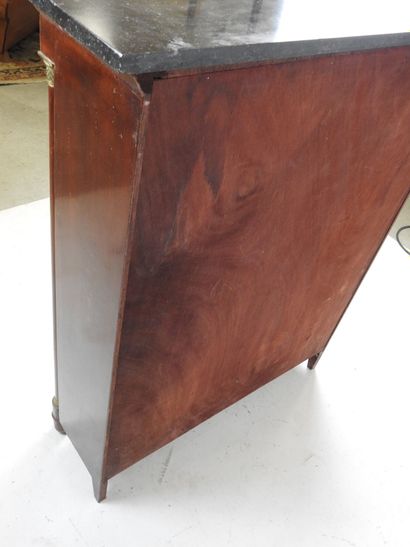 BIBUS in mahogany veneer, with detached column...