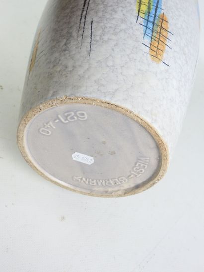 WEST GERMANY: Large ceramic vase with geometric...