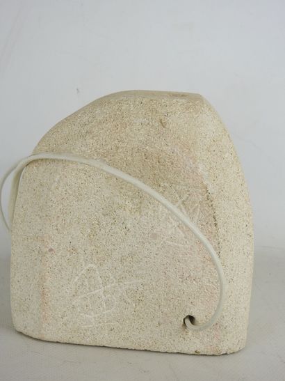 Arsène GALISSON (XXth): Carved stone table...