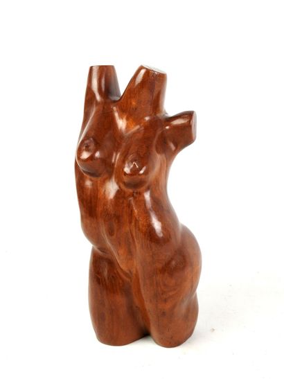BUSTE - nude female body in carved wood....
