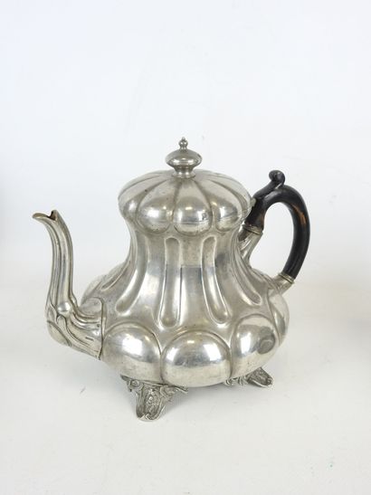 FOUR English silver-plated THEIERES including:...
