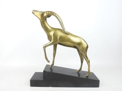 Zoltan KOVATS (1883 1952): Antelope in gilded...