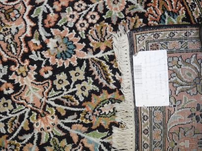 TWO WOOL RUGS, one Iran with floral design...