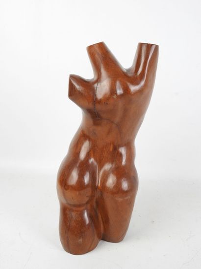 BUSTE - nude female body in carved wood....