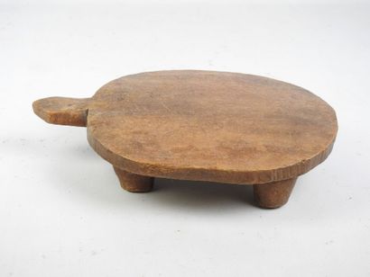 INDIA: Carved wooden chapati (traditional...