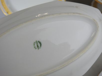 VIERZON: Part of a white porcelain service...