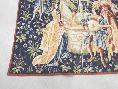 Robert DUFOUR - AUBUSSON : Wool and linen...