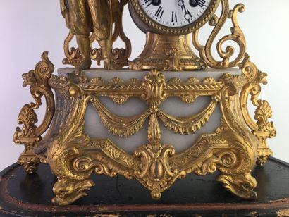 PENDULE in chased and gilded regule, the...