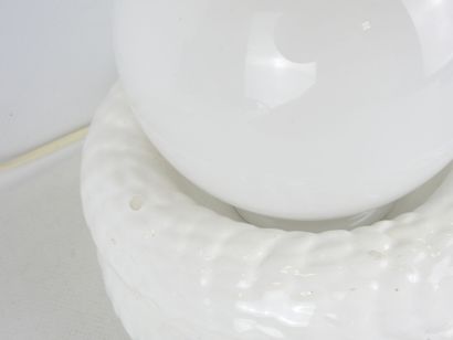 White earthenware cobra-shaped LAMP with...