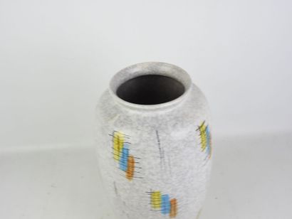 WEST GERMANY: Large ceramic vase with geometric...