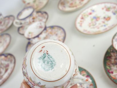 SARREGUEMINES: Large lot of earthenware cups...