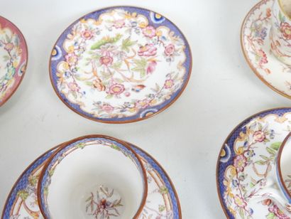 SARREGUEMINES: Large lot of earthenware cups...