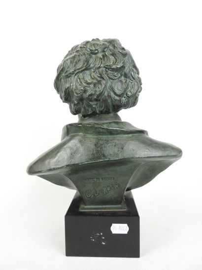 G. LEROUX: Bust of Beethoven. Regula with...