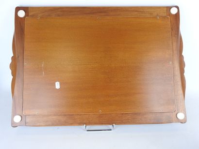 Rectangular-shaped PLATEAU in carved wood...