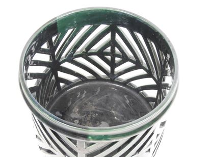 MALICORNE : Important pot cover in green...