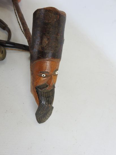 LOT of pipes and calumet in carved wood and...