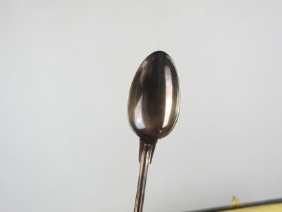 COFFRET of 12 silver-plated metal spoons...