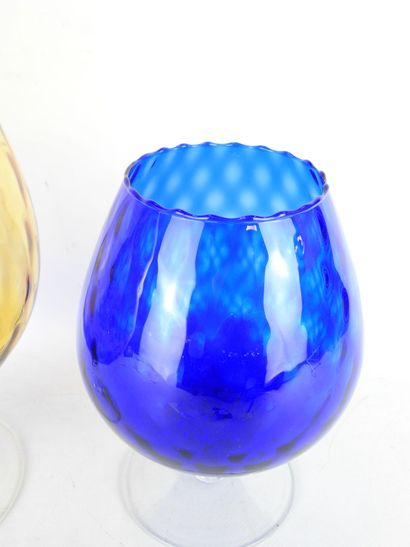 MURANO, in the taste of : Two vases on foot...