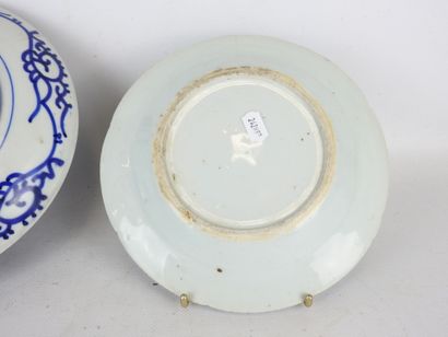 CHINA: Porcelain plate with blue-white decoration...