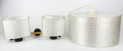 Circular perspex LUSTRE and metal sconce...