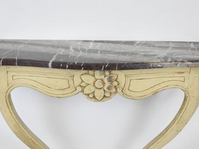 APPLIQUE CONSOLE in natural wood, molded...